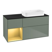 V&B Waschtischunterschrank Finion 120x60 cm, Reg li gol m, Oli. m Lacquer
