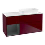 V&B Waschtischunterschrank Finion 120x60 cm, Reg li md bl. m Lac, Peo Matt