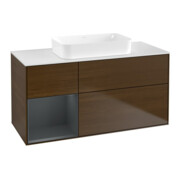 V&B Waschtischunterschrank Finion 120x60 cm, Reg li md bl. m Lac, wal ven