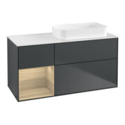 V&B Waschtischunterschrank Finion 120x60 cm, Reg li Oa ven, md bl. m Lac