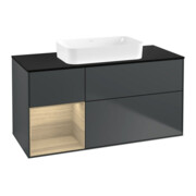 V&B Waschtischunterschrank Finion 120x60 cm, Reg li Oa ven, md bl. m Lac
