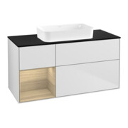 V&B Waschtischunterschrank Finion 120x60 cm, Reg li Oa ven, wh. m lacquer