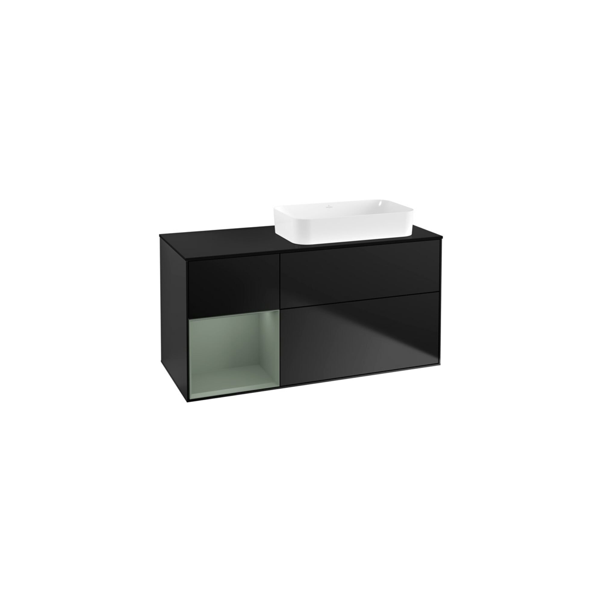 V&B Waschtischunterschrank Finion 120x60 cm, Reg li Oli. m Lac, bla m Lac ; Villeroy & Boch