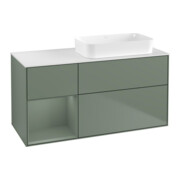 V&B Waschtischunterschrank Finion 120x60 cm, Reg li Oli. m Lac, Oli. m Lac