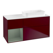V&B Waschtischunterschrank Finion 120x60 cm, Reg li Oli. m Lac, Peony Matt