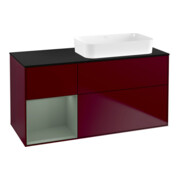 V&B Waschtischunterschrank Finion 120x60 cm, Reg li Oli. m Lac, Peony Matt