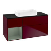 V&B Waschtischunterschrank Finion 120x60 cm, Reg li Oli. m Lac, Peony Matt