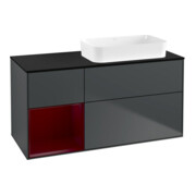V&B Waschtischunterschrank Finion 120x60 cm, Reg li Peo, md bl. m Lacquer