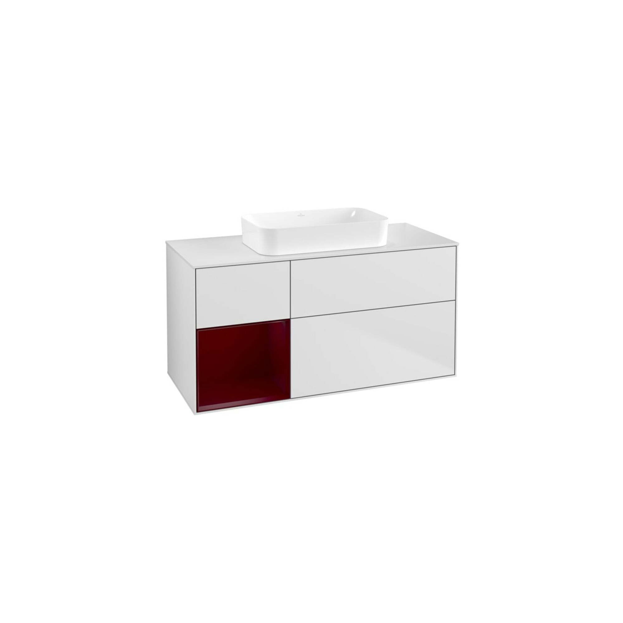 V&B Waschtischunterschrank Finion 120x60 cm, Reg li Peo, wh. matt lacquer ; Villeroy & Boch