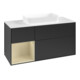 V&B Waschtischunterschrank Finion 120x60 cm, Reg li si Gr m Lac, bla m Lac-1