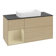V&B Waschtischunterschrank Finion 120x60 cm, Reg li si Gr m Lac, Oa Veneer