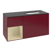 V&B Waschtischunterschrank Finion 120x60 cm, Reg li si Gr m Lac, Peo Matt