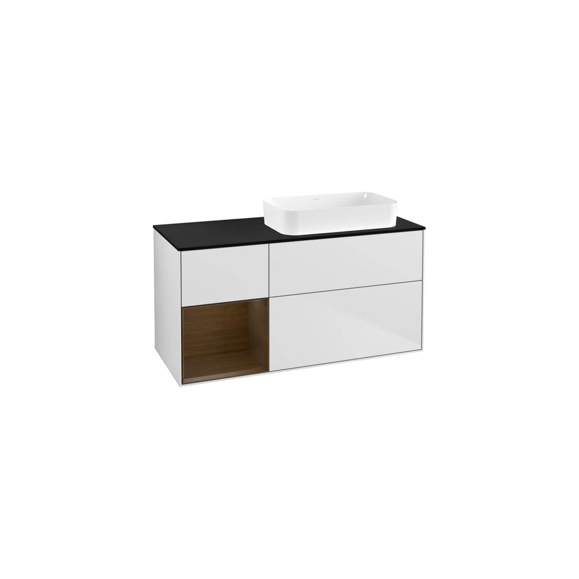 V&B Waschtischunterschrank Finion 120x60 cm, Reg li wal ven, wh. m lacquer ; Villeroy & Boch