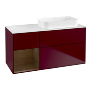 V&B Waschtischunterschrank Finion 120x60 cm, Reg li wal veneer, Peony Matt