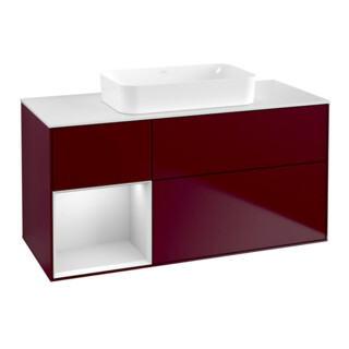 V&B Waschtischunterschrank Finion 120x60 cm, Reg li wh. m Lac, Peony Matt