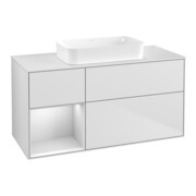 V&B Waschtischunterschrank Finion 120x60 cm, Reg li wh. m Lac, wh. m Lac