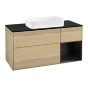 V&B Waschtischunterschrank Finion 120x60 cm, Reg re bla m Lac, Oak Veneer