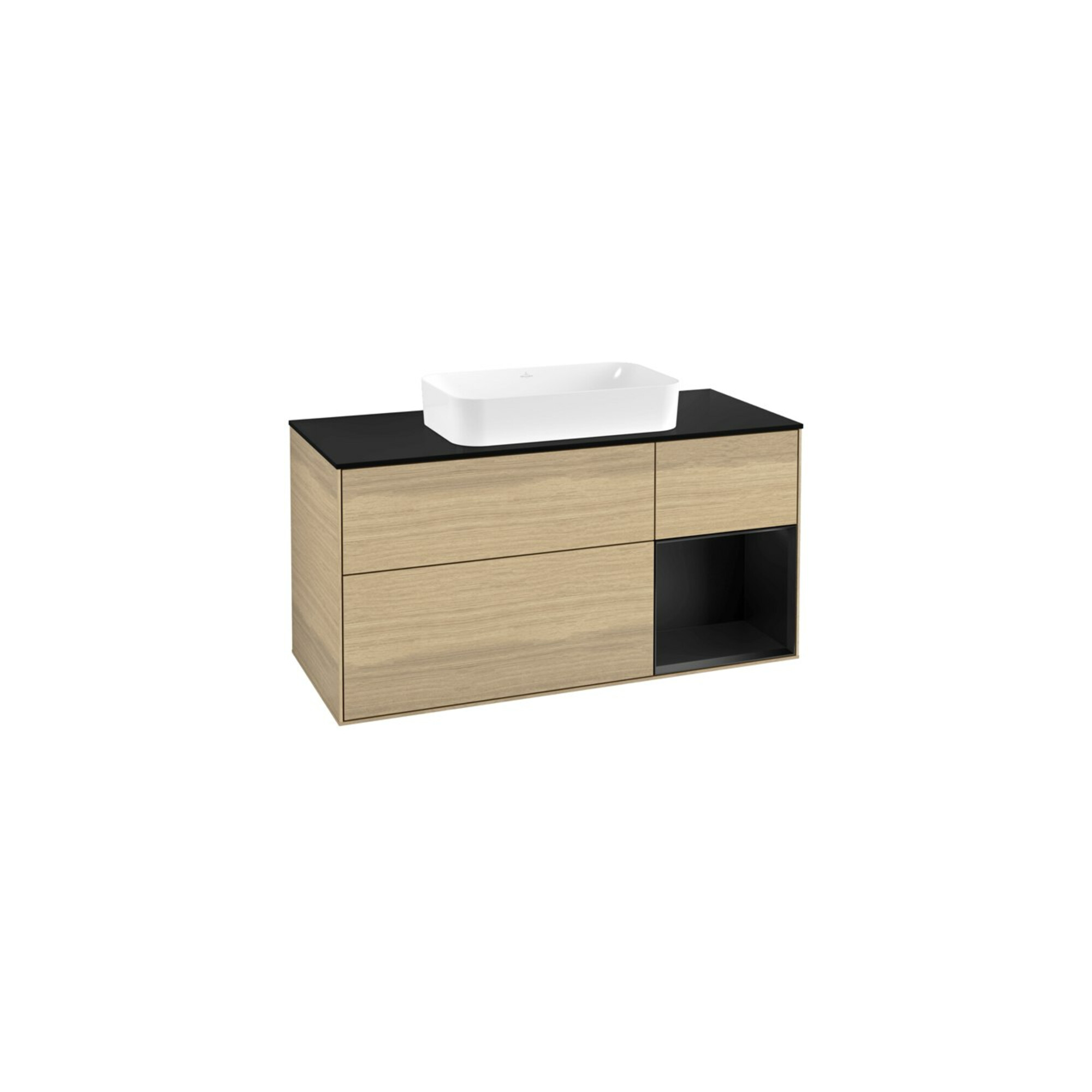 V&B Waschtischunterschrank Finion 120x60 cm, Reg re bla m Lac, Oak Veneer ; Villeroy & Boch