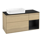 V&B Waschtischunterschrank Finion 120x60 cm, Reg re bla m Lac, Oak Veneer