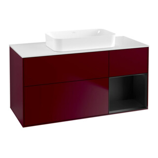 V&B Waschtischunterschrank Finion 120x60 cm, Reg re bla m Lac, Peony Matt