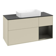 V&B Waschtischunterschrank Finion 120x60 cm, Reg re bla m Lac, si Gr m Lac