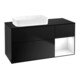 V&B Waschtischunterschrank Finion 120x60 cm, Reg re glo wh. Lac, bla m Lac-1