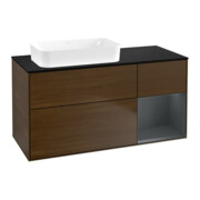 V&B Waschtischunterschrank Finion 120x60 cm, Reg re md bl. m Lac, wal ven