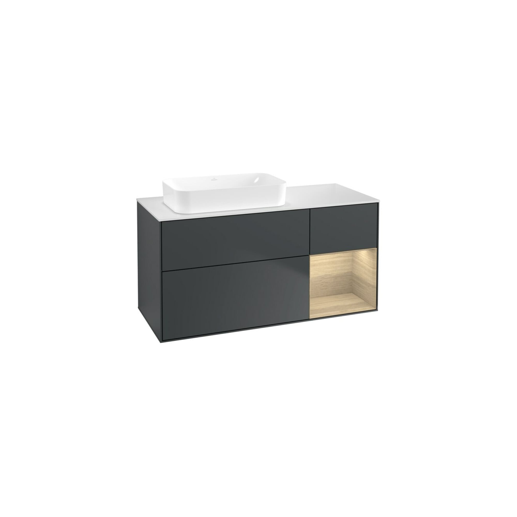V&B Waschtischunterschrank Finion 120x60 cm, Reg re Oa ven, md bl. m Lac ; Villeroy & Boch