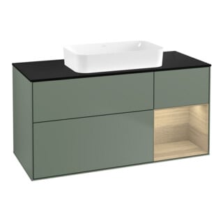 V&B Waschtischunterschrank Finion 120x60 cm, Reg re Oa ven, Oli. m Lacquer