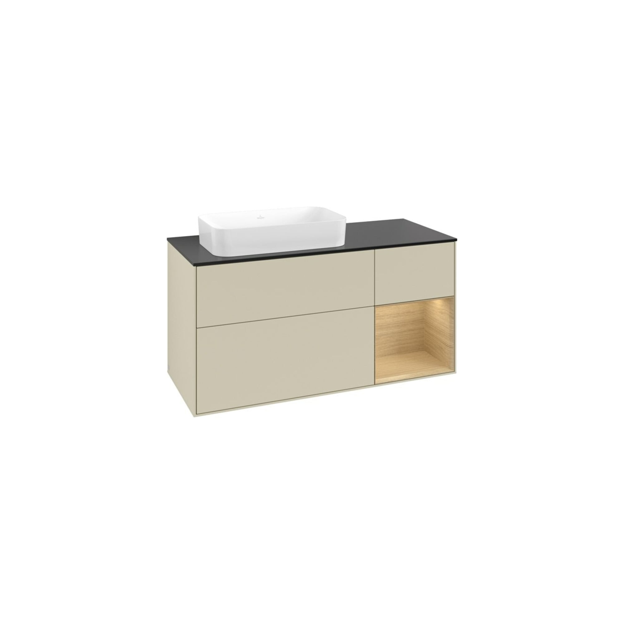 V&B Waschtischunterschrank Finion 120x60 cm, Reg re Oa ven, si Gr m Lac ; Villeroy & Boch