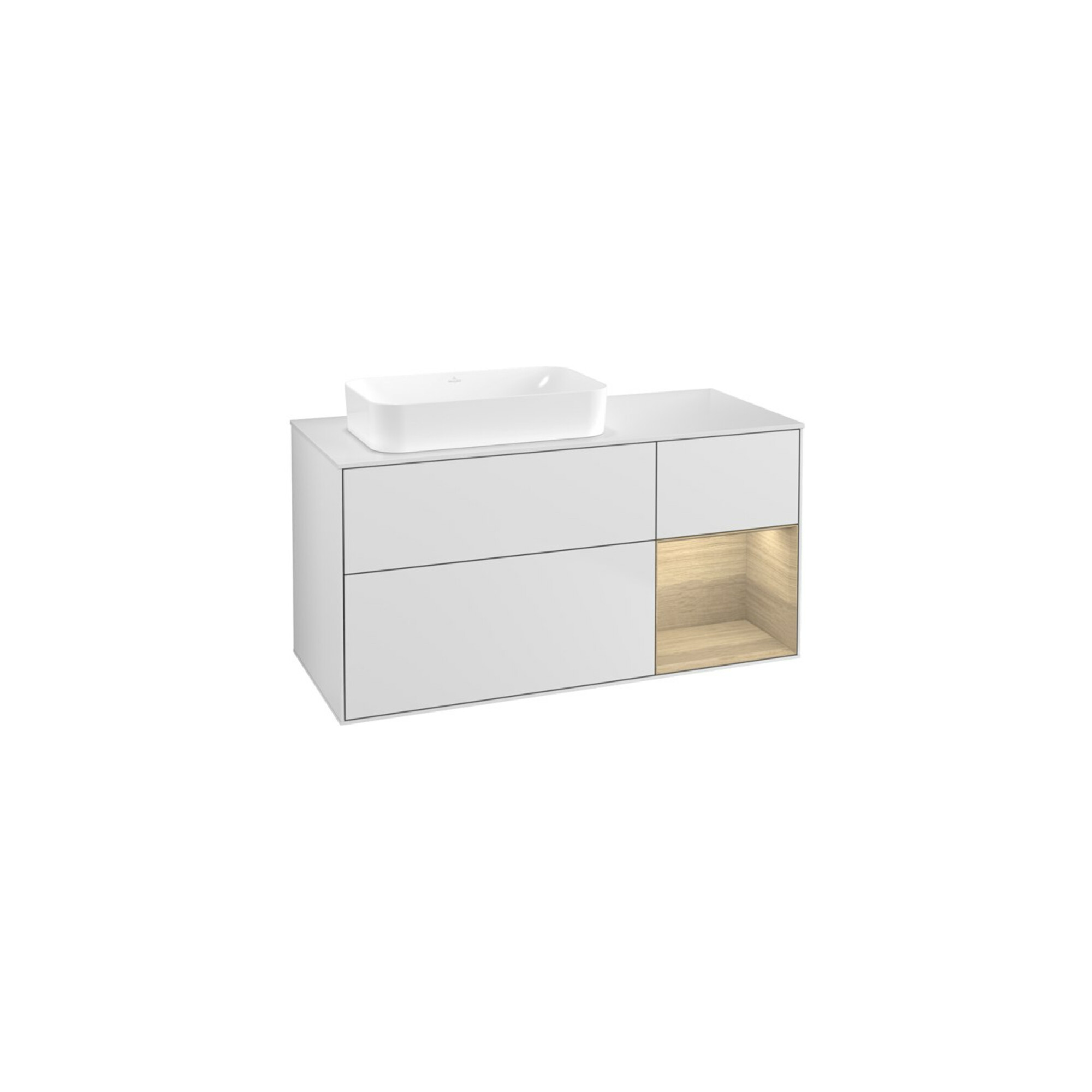 V&B Waschtischunterschrank Finion 120x60 cm, Reg re Oa ven, wh. m lacquer ; Villeroy & Boch