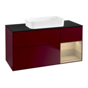 V&B Waschtischunterschrank Finion 120x60 cm, Reg re Oak Veneer, Peony Matt