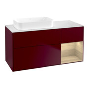 V&B Waschtischunterschrank Finion 120x60 cm, Reg re Oak Veneer, Peony Matt