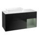 V&B Waschtischunterschrank Finion 120x60 cm, Reg re Oli. m Lac, bla m Lac-1