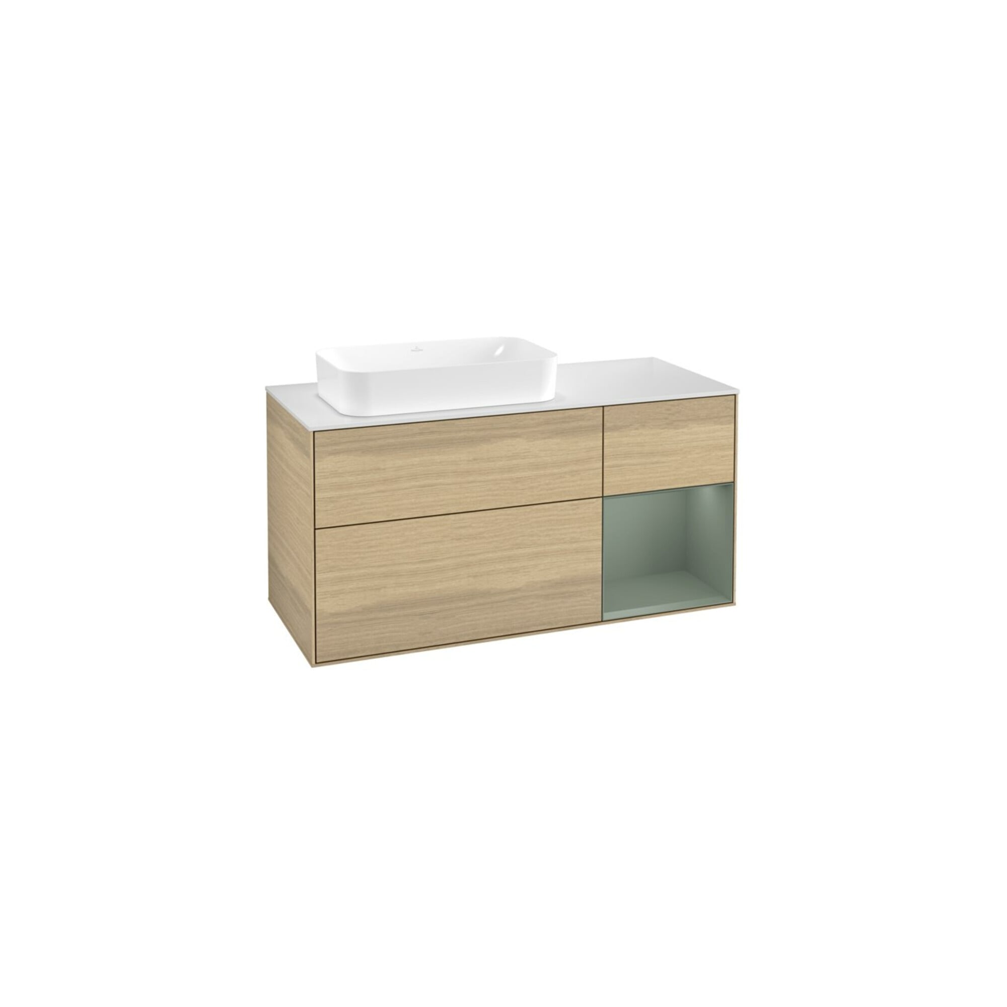 V&B Waschtischunterschrank Finion 120x60 cm, Reg re Oli. m Lac, Oak Veneer ; Villeroy & Boch