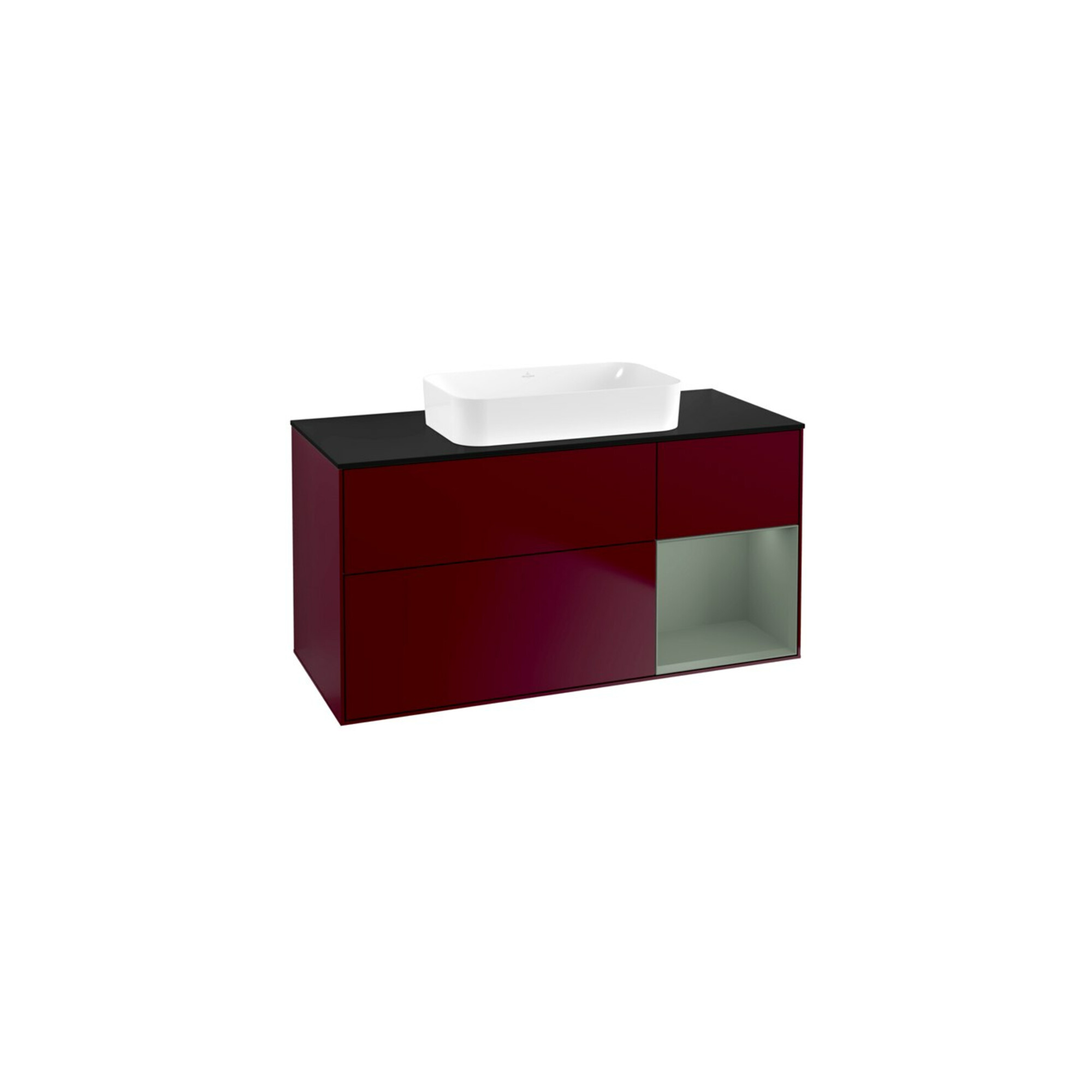 V&B Waschtischunterschrank Finion 120x60 cm, Reg re Oli. m Lac, Peony Matt ; Villeroy & Boch