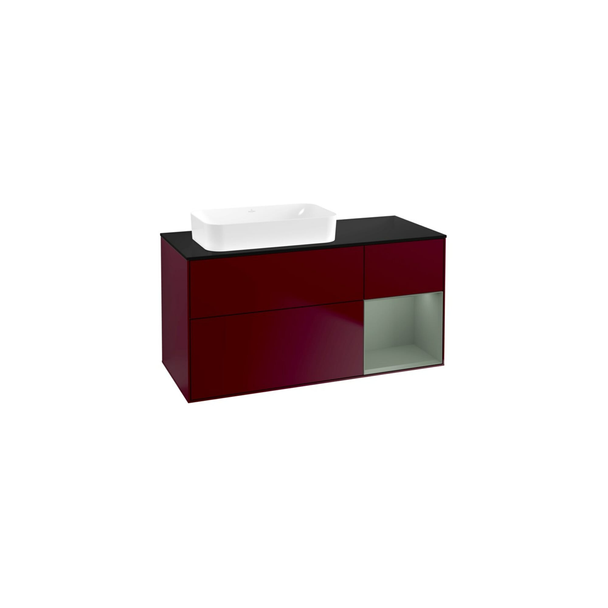 V&B Waschtischunterschrank Finion 120x60 cm, Reg re Oli. m Lac, Peony Matt ; Villeroy & Boch