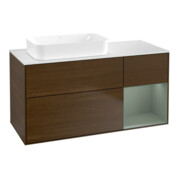 V&B Waschtischunterschrank Finion 120x60 cm, Reg re Oli. m Lac, wal veneer