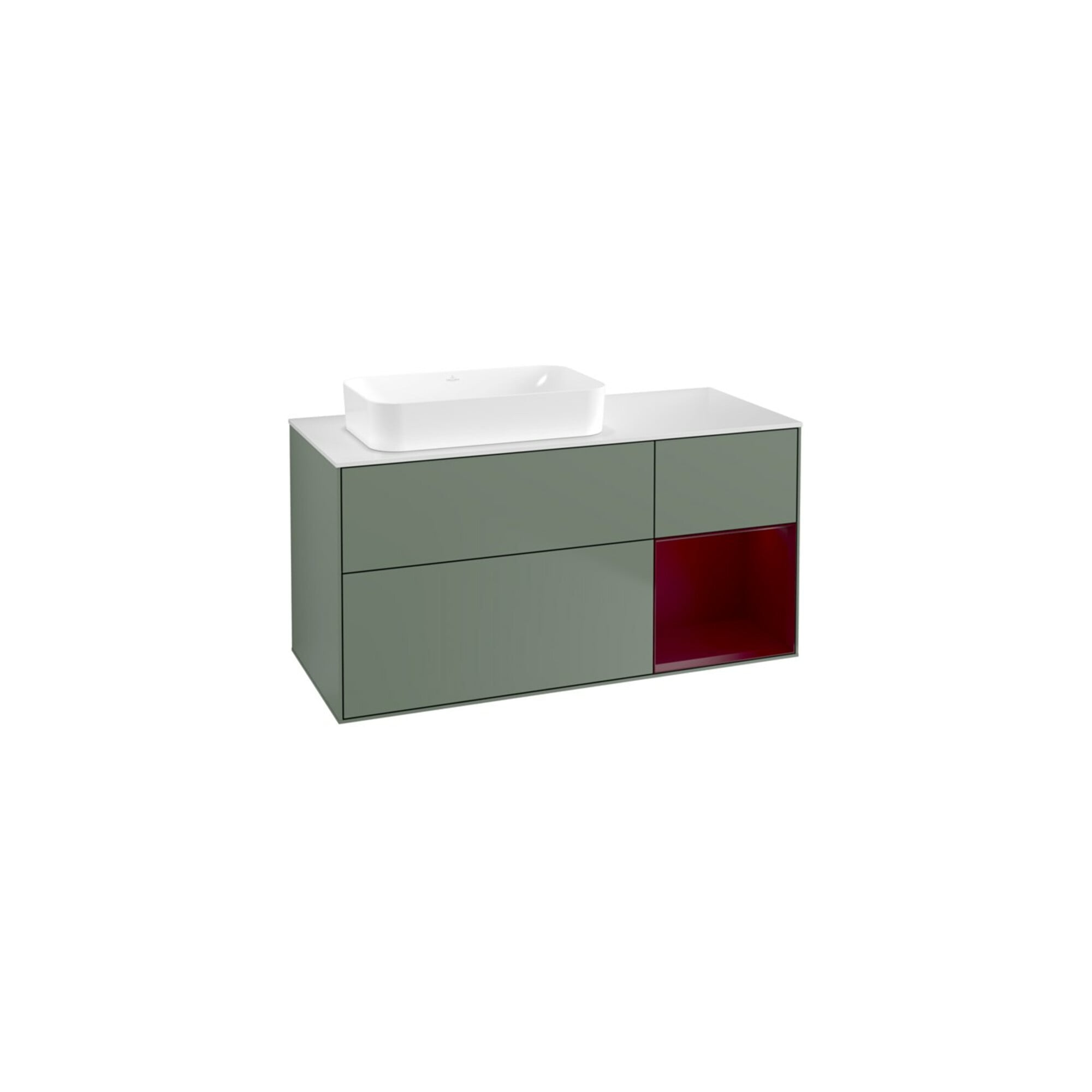 V&B Waschtischunterschrank Finion 120x60 cm, Reg re Peo, Oli. Matt Lacquer ; Villeroy & Boch