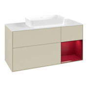 V&B Waschtischunterschrank Finion 120x60 cm, Reg re Peo, si Gr m Lacquer