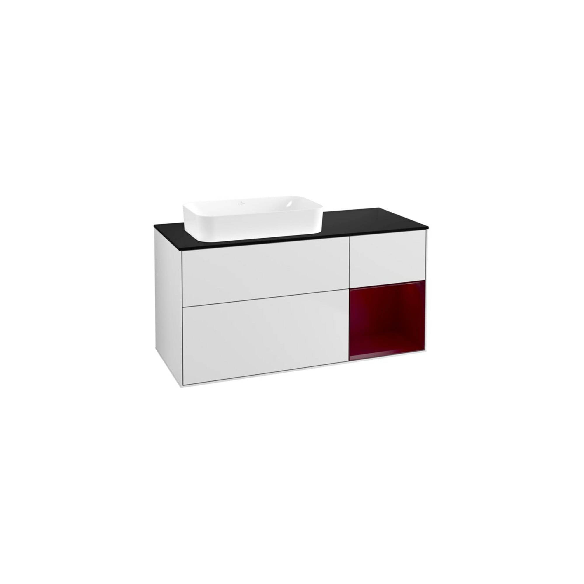 V&B Waschtischunterschrank Finion 120x60 cm, Reg re Peo, wh. matt lacquer ; Villeroy & Boch