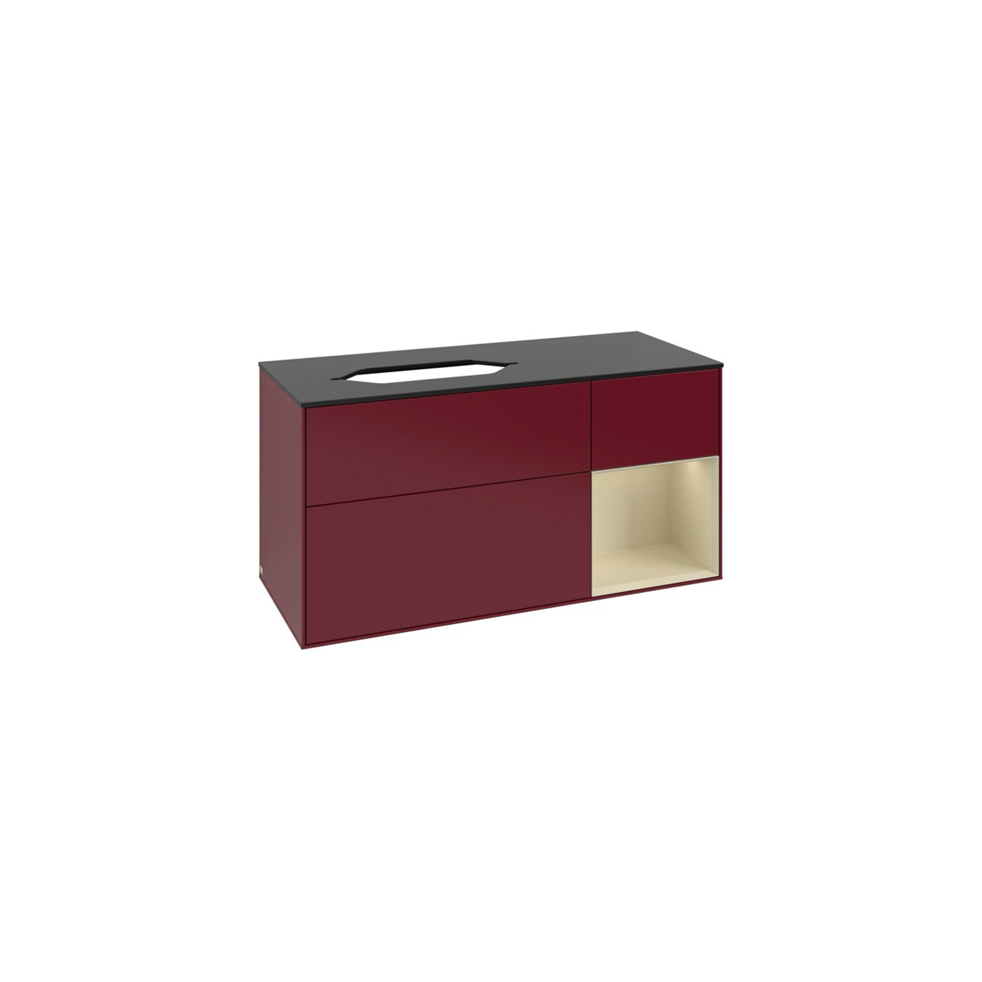 V&B Waschtischunterschrank Finion 120x60 cm, Reg re si Gr m Lac, Peo Matt ; Villeroy & Boch