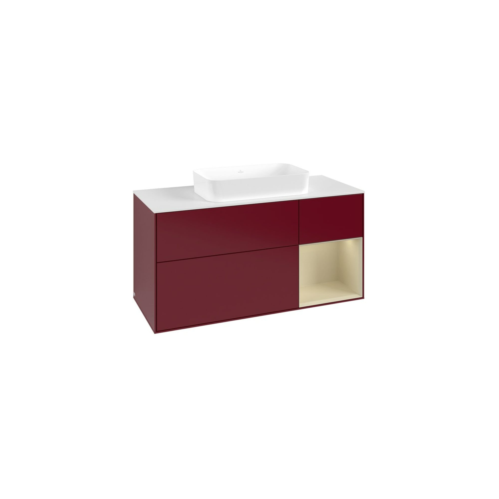 V&B Waschtischunterschrank Finion 120x60 cm, Reg re si Gr m Lac, Peo Matt ; Villeroy & Boch