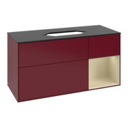 V&B Waschtischunterschrank Finion 120x60 cm, Reg re si Gr m Lac, Peo Matt
