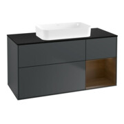 V&B Waschtischunterschrank Finion 120x60 cm, Reg re wal ven, md bl. m Lac