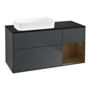 V&B Waschtischunterschrank Finion 120x60 cm, Reg re wal ven, md bl. m Lac