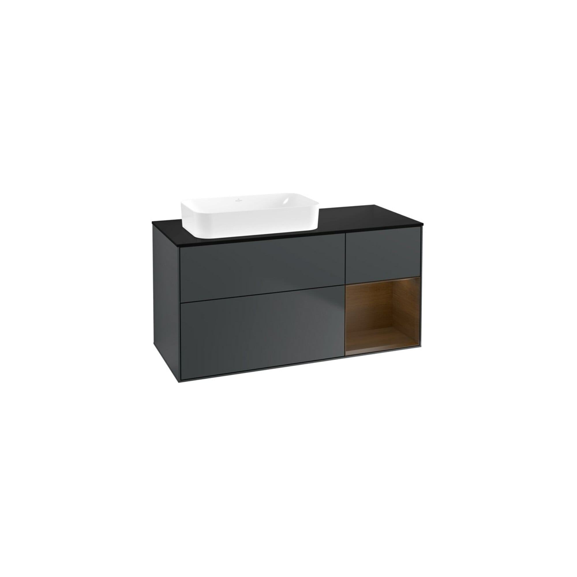 V&B Waschtischunterschrank Finion 120x60 cm, Reg re wal ven, md bl. m Lac ; Villeroy & Boch