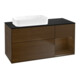 V&B Waschtischunterschrank Finion 120x60 cm, Reg re wal ven, Walnut veneer-1