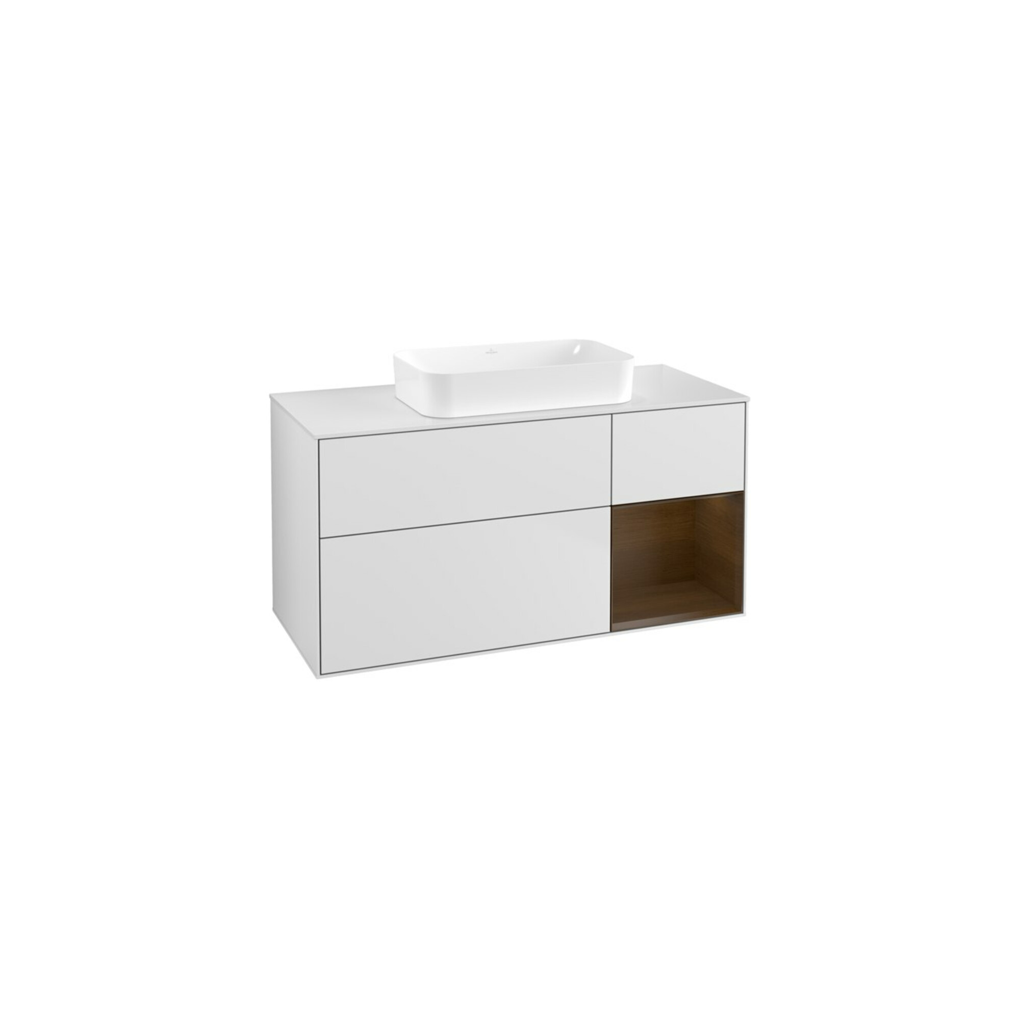 V&B Waschtischunterschrank Finion 120x60 cm, Reg re wal ven, wh. m lacquer ; Villeroy & Boch
