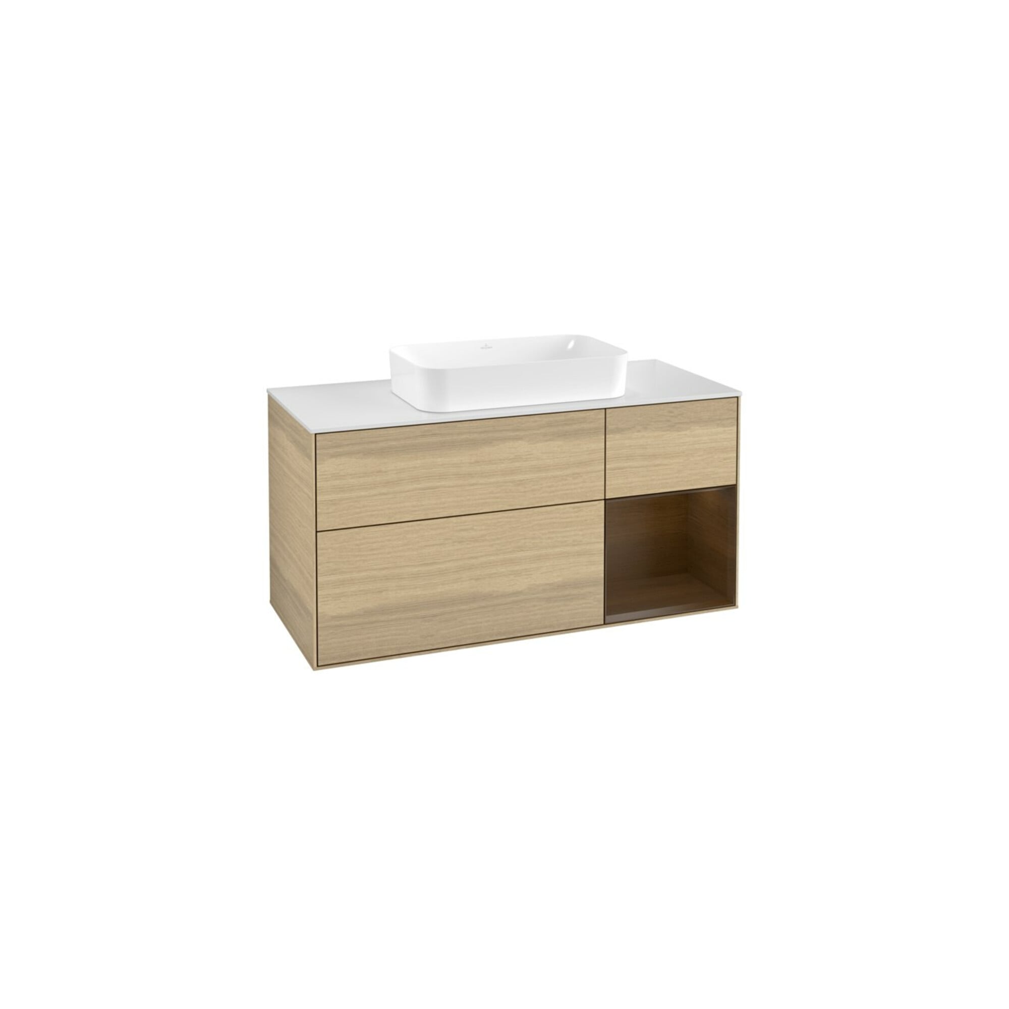 V&B Waschtischunterschrank Finion 120x60 cm, Reg re wal veneer, Oak Veneer ; Villeroy & Boch